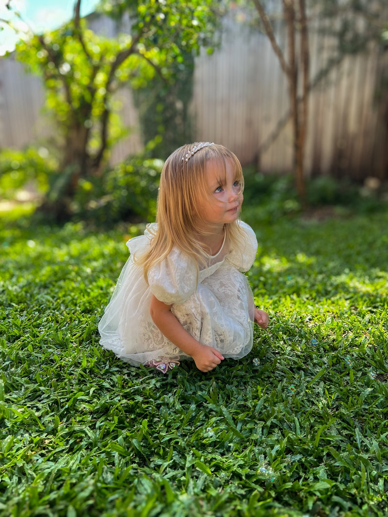 Genevieve Girls White Lace Dress - A Little Lacey