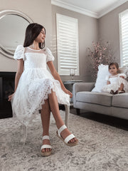 Genevieve Girls White Lace Dress - A Little Lacey