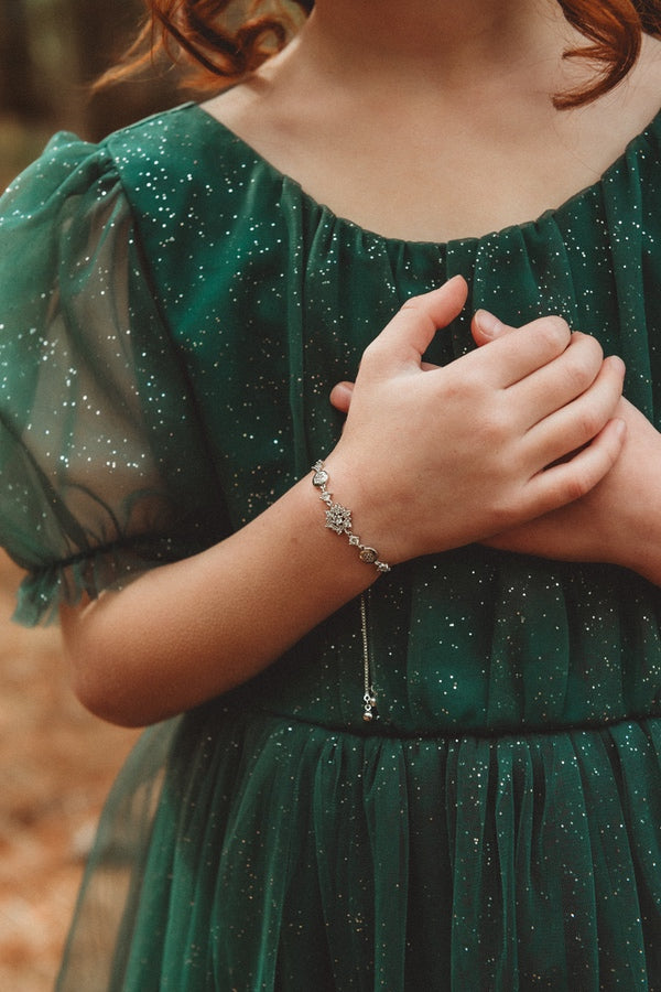 Girls Silver Star Bracelet - A Little Lacey