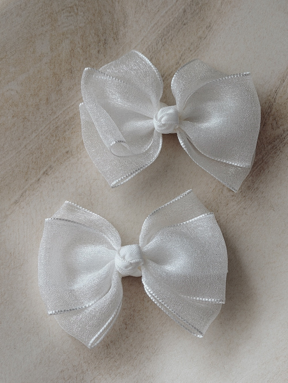 White Girls Pigtail Bows - All AccessoriesElegant white bows for girls special occasions