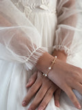 Gold Cross & Pearls Girls Bracelet - A Little Lacey · Photo 2 of 4