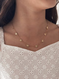 Golden Daisy Dreams Girls Necklace with daisy charms on gold chain