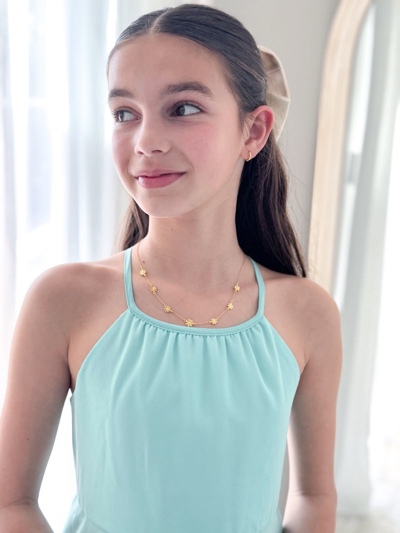 Golden Daisy Dreams Girls Necklace - A Little Lacey