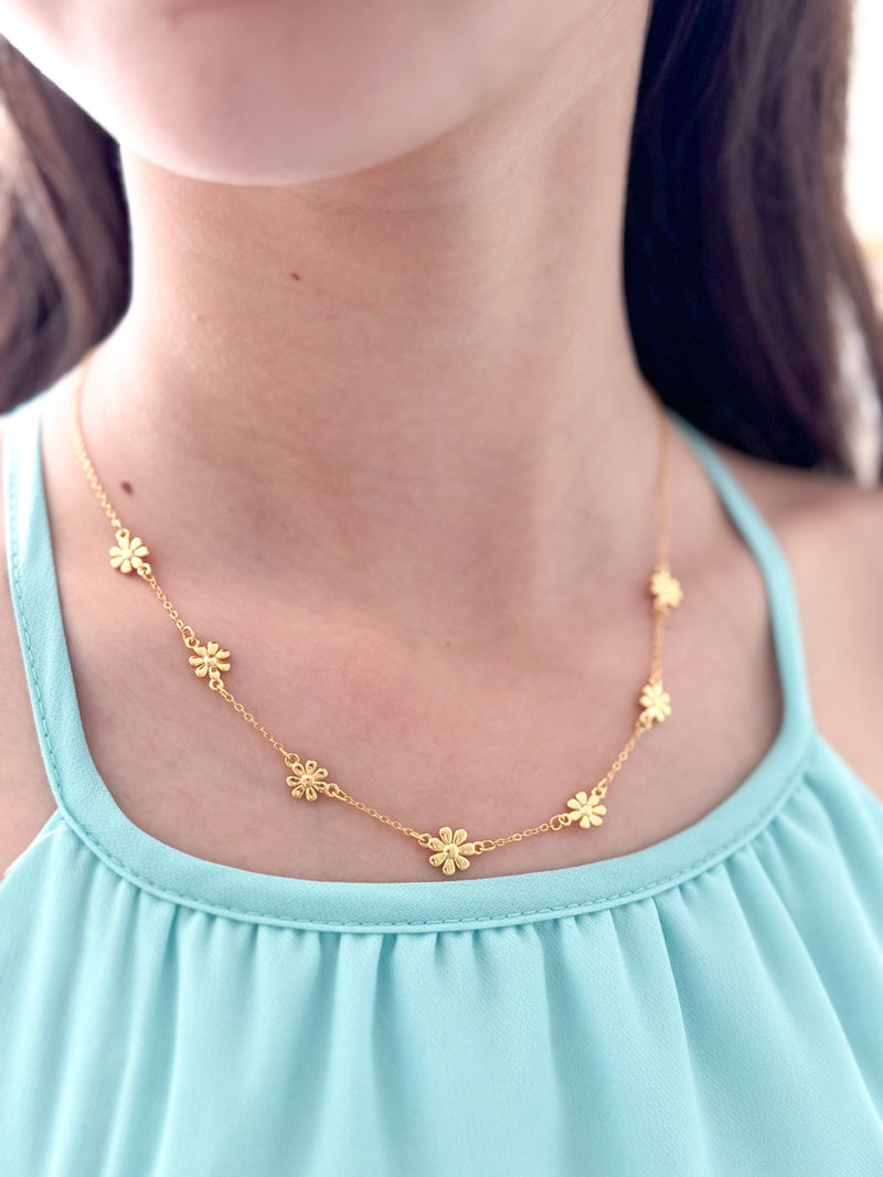 Golden Daisy Dreams Girls Necklace - A Little Lacey