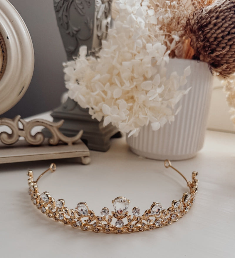 Golden Princess Girls Tiara - A Little Lacey