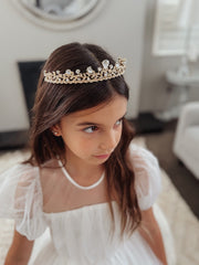 Golden Princess Girls Tiara - A Little Lacey