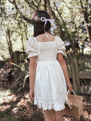 Grace Girls White Broderie Dress - A Little Lacey