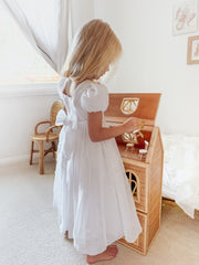 Gardenia Girls Tea Length White Dress - A Little Lacey