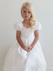 Gardenia Girls Tea Length White Dress - A Little Lacey