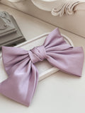 Girls Lilac Satin Bow - A Little Lacey · Photo 3 of 3
