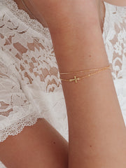 Golden Grace Communion Bracelet - A Little Lacey