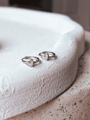 Graceful Heart Girls Silver Earrings - A Little Lacey