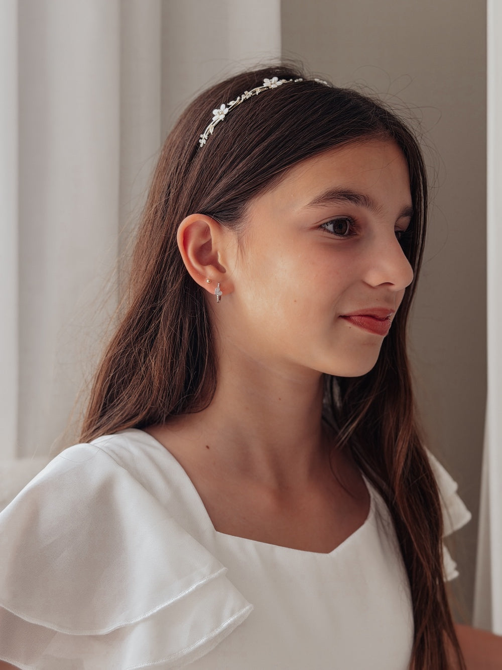 Silver heart hoop earrings for girls Australia