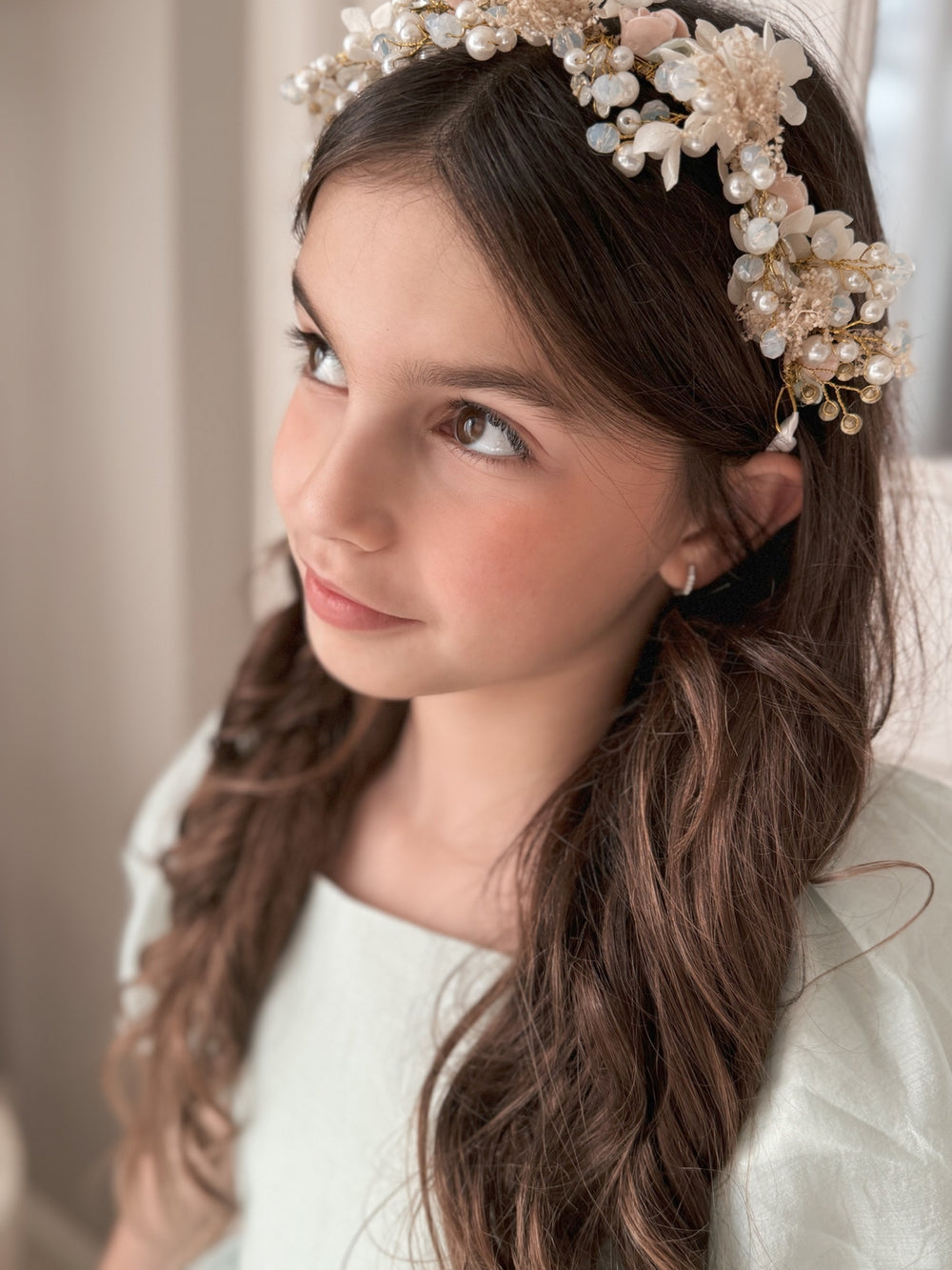 Hadley Girls Pearl Flower Headband - Tiaras and Headpieces