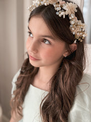 Hadley Girls Pearl Flower Headband - A Little Lacey