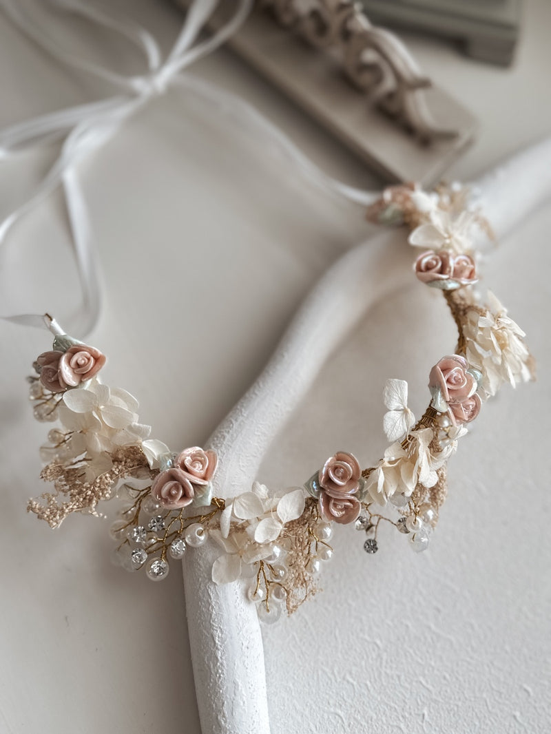 Hadley Girls Pearl Flower Headband - A Little Lacey