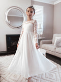 Hailey Girls Long Sleeve White Lace Dress - A Little Lacey · Photo 2 of 9