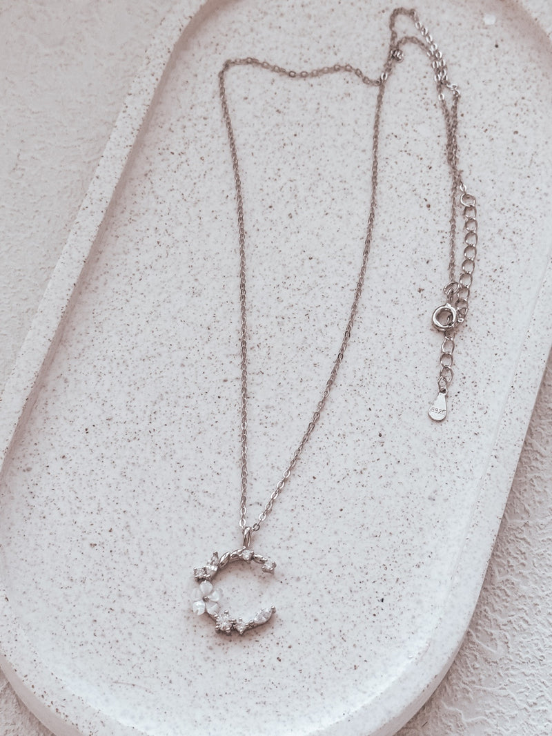Halo Blossom Girls Silver Necklace - A Little Lacey