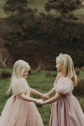 Lucy Girls Puff Sleeve Dress - Dusty Pink - A Little Lacey · Photo 15 of 19