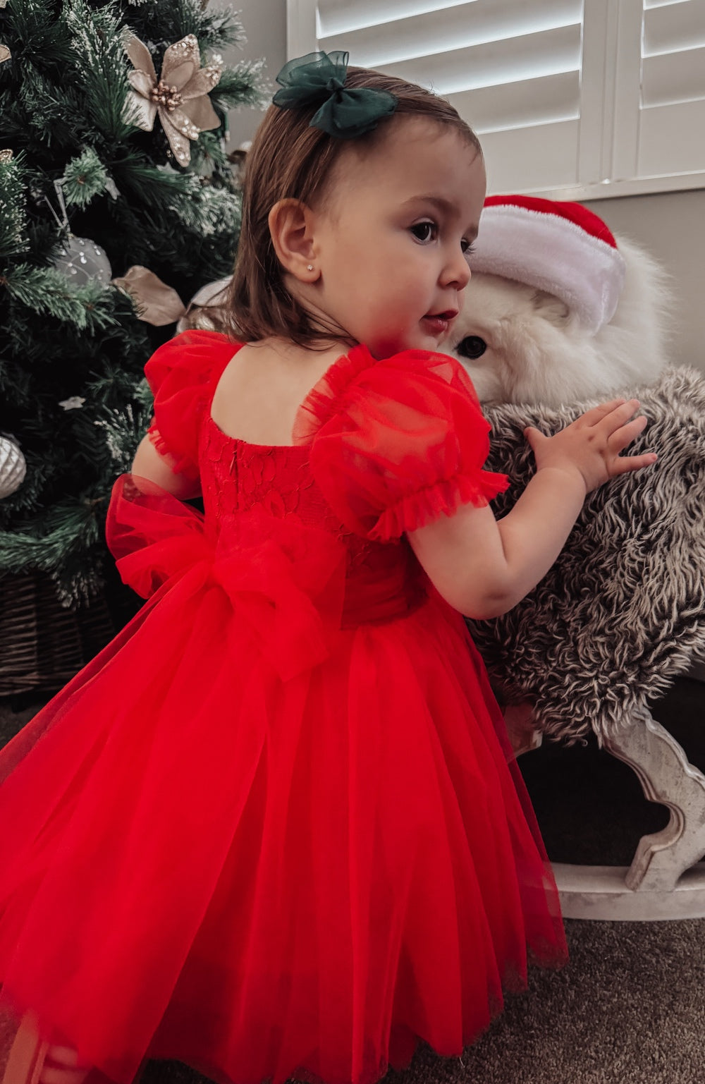 Annabella Red Girls Christmas Dress - SIZE 5 & 7