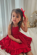 Red Christmas dress for girls perfect for Santa photo shoots and parties