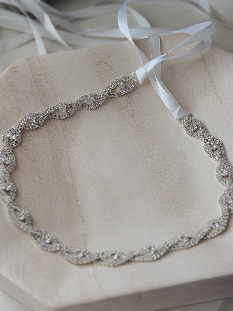 Infinity Girls Diamante Sash - A Little Lacey