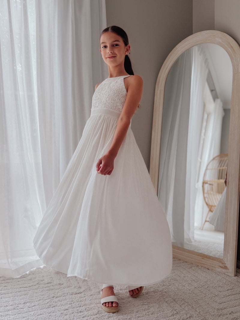 Inka Girls White Dress - A Little Lacey