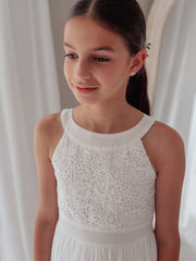 Inka Girls White Dress - A Little Lacey