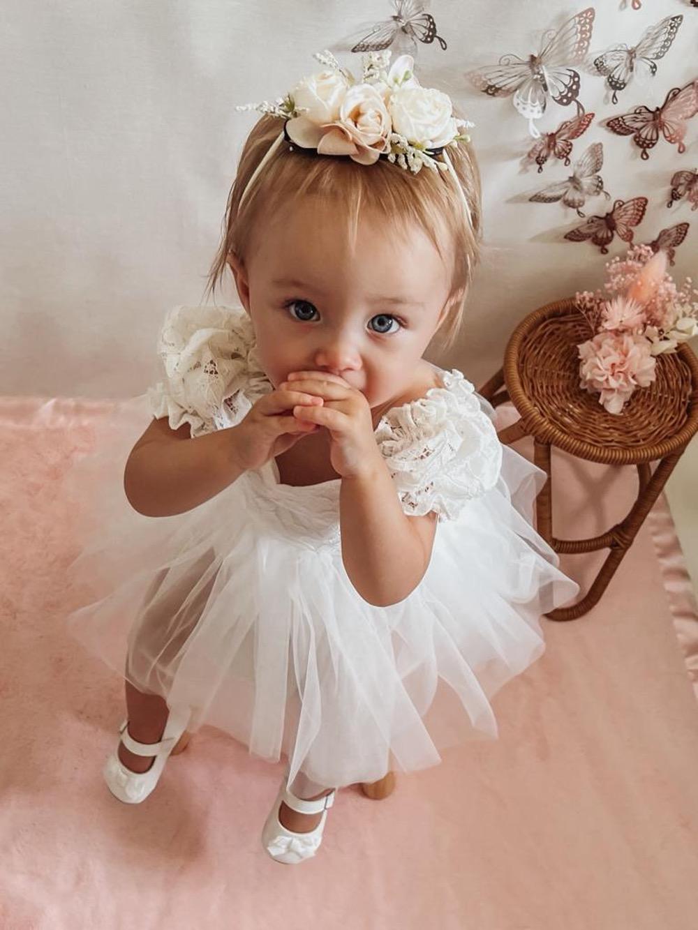 Iris Baby Girls Flower Headband - A Little Lacey · Photo 10 of 12