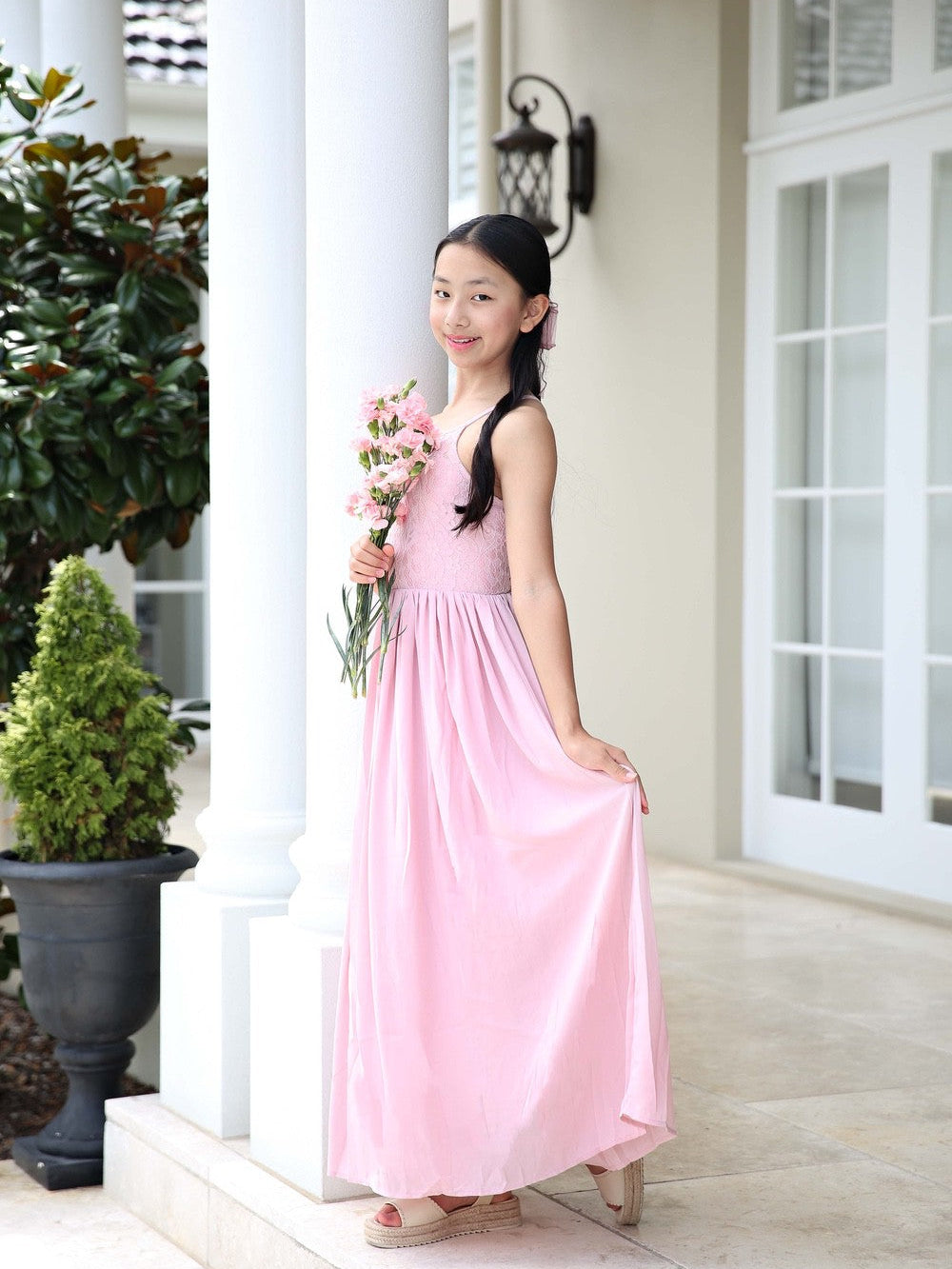 sachin and babi light blue dress Dusty Rose Lace Short Dress main image 1