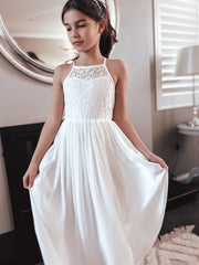 Isabelle White Girls Dress - A Little Lacey