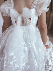 Isla Rose Girls White Dress - A Little Lacey