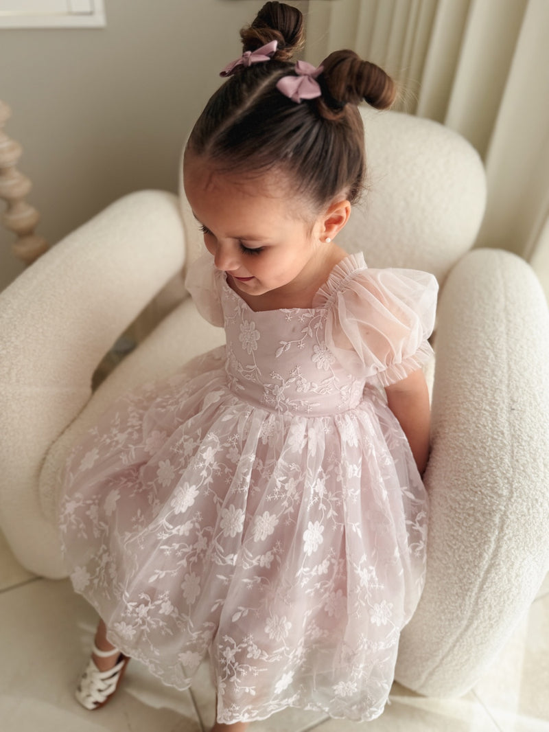 Isla Rose Girls Light Pink Dress - A Little Lacey