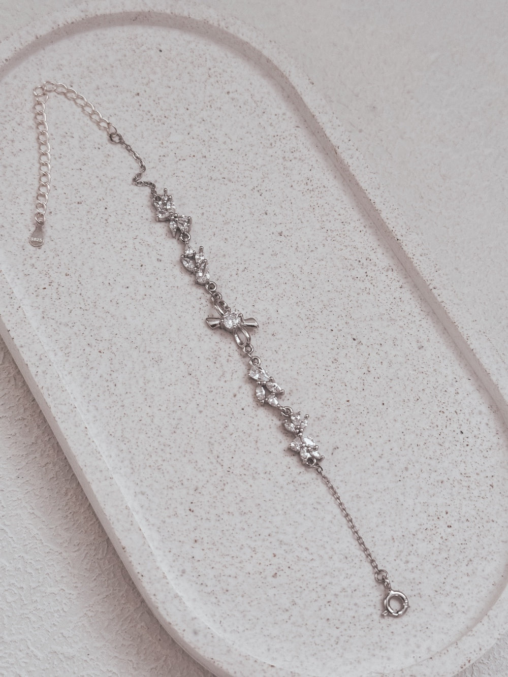 Infinity Bow Girls Silver Bracelet
