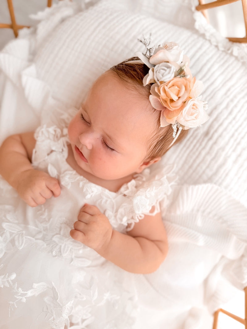 Iris Baby Girls Flower Headband - A Little Lacey