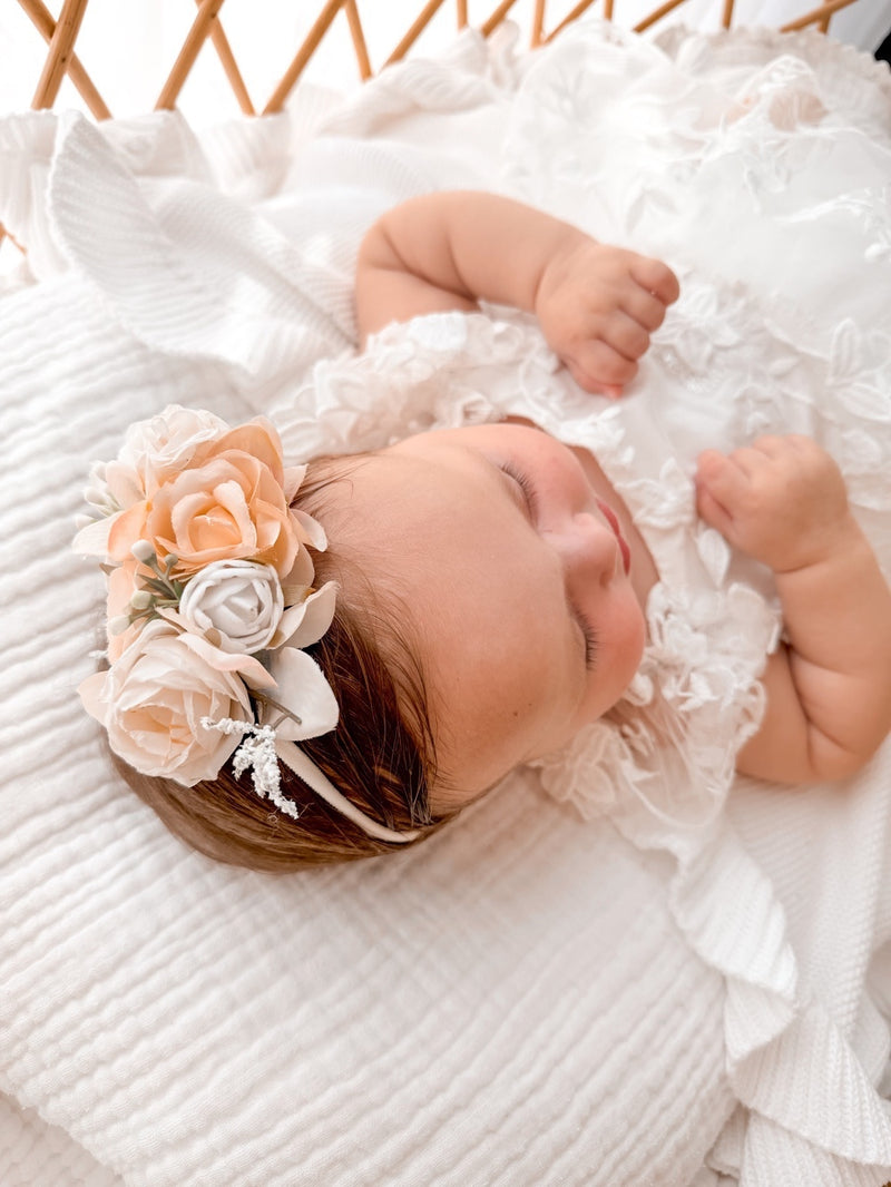 Iris Baby Girls Flower Headband - A Little Lacey