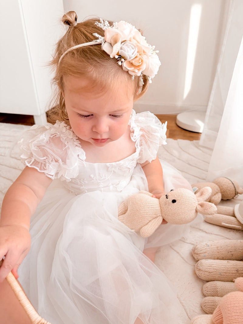 Iris Baby Girls Flower Headband - A Little Lacey