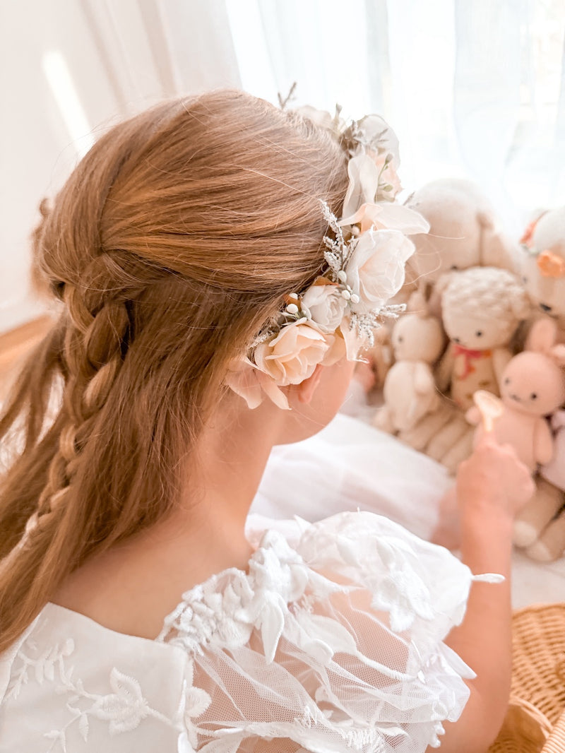 Iris Girls Ivory Flower Crown - A Little Lacey