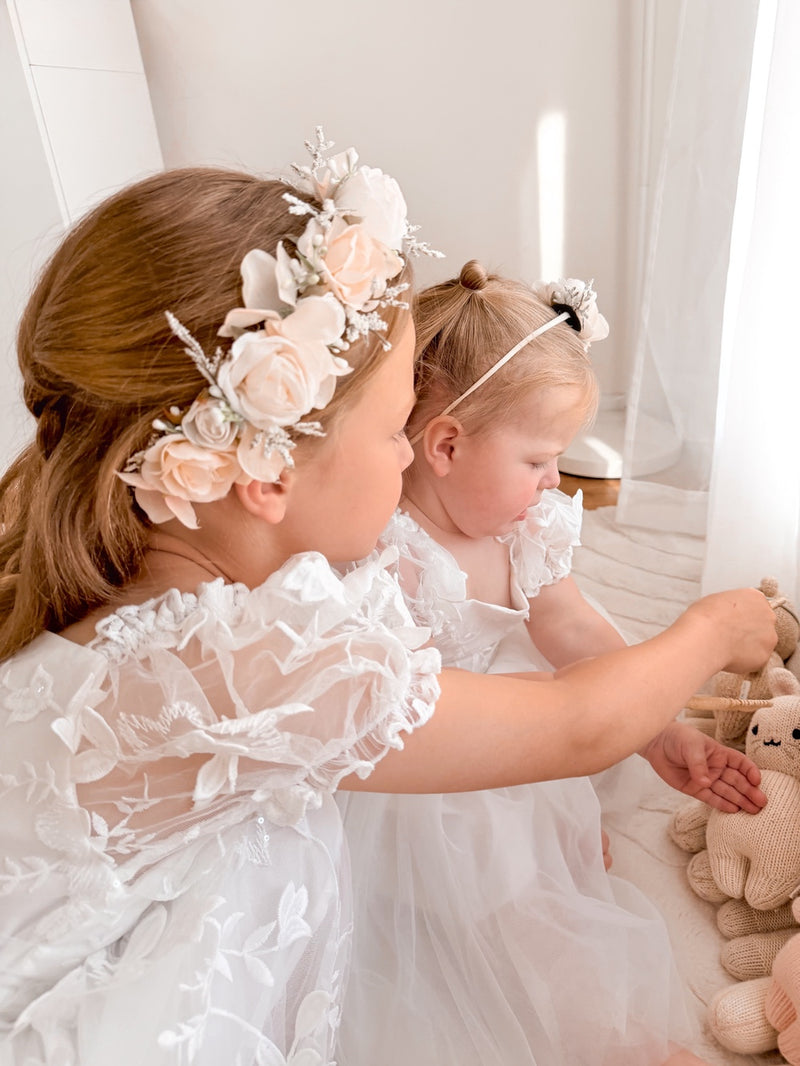 Iris Girls Ivory Flower Crown - A Little Lacey