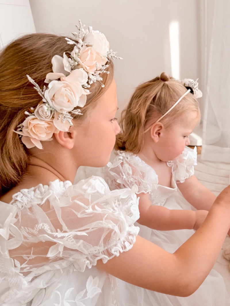 Iris Girls Ivory Flower Crown - A Little Lacey
