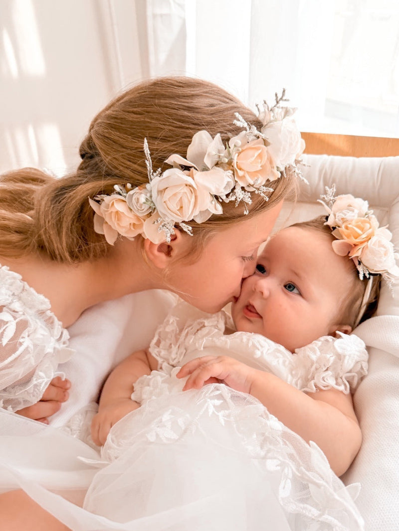 Iris Girls Ivory Flower Crown - A Little Lacey