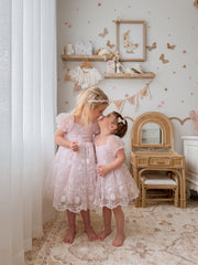 Isla Rose Light Pink Baby Dress - A Little Lacey