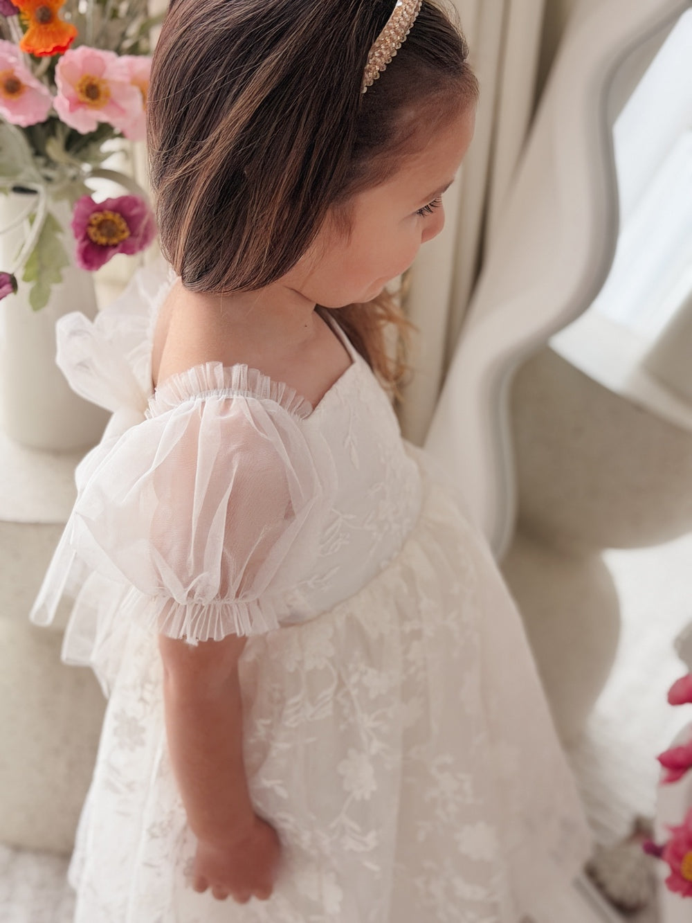 Isla Rose ivory dress for christenings