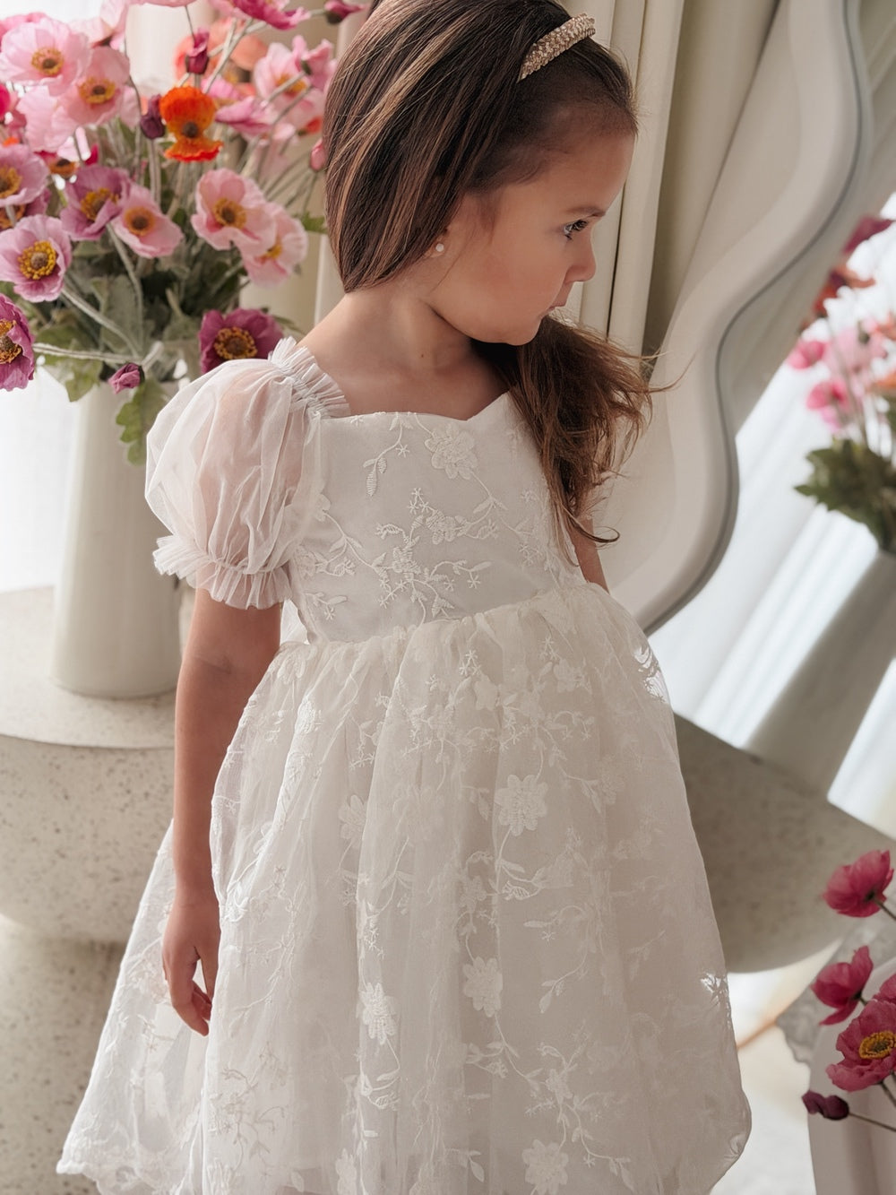 Isla Rose Girls Ivory Dress for flower girls