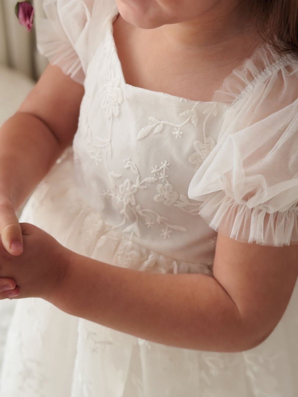 Ivory flower girl dress for weddings