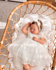 Isla Rose White Baby Dress - A Little Lacey