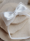 Baby christening hair accessory in white