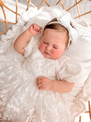 Isla Pearl Bow Baby Headband - A Little Lacey