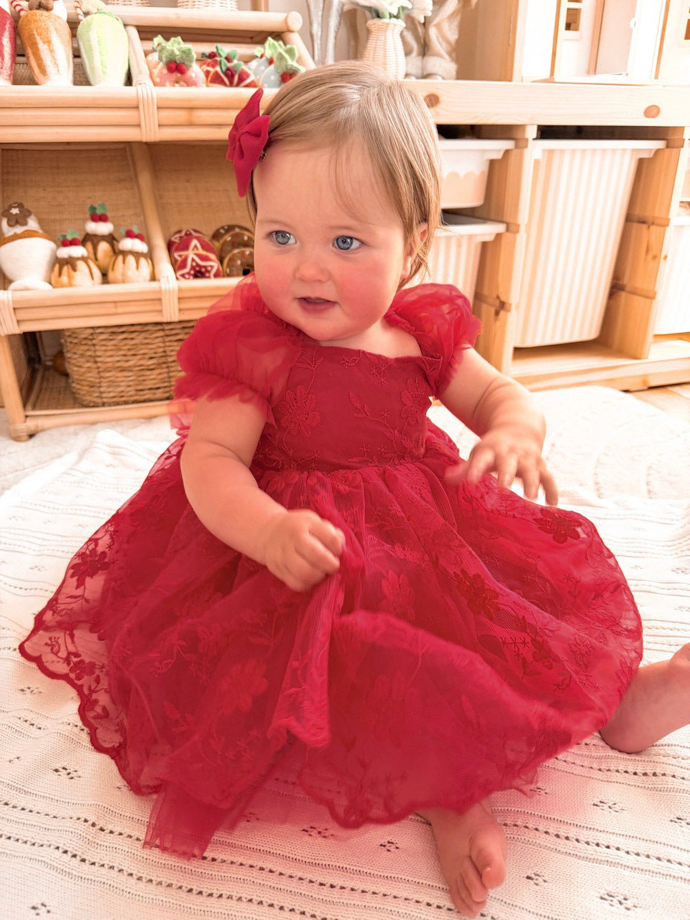 Isla Rose red christmas holiday girls dress