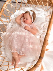 Isla Rose Light Pink Baby Dress - A Little Lacey